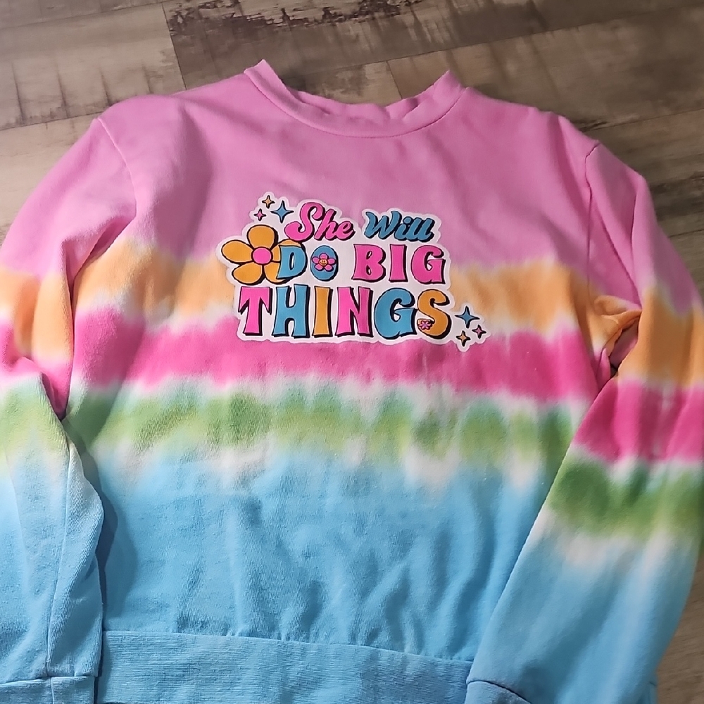Colorful Kids Sweatshirt - Pink, Yellow, Blue